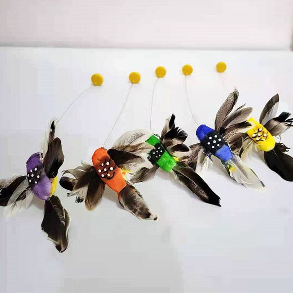 Factory Electric Jitter Butterfly Hummingbird Small Bee Pet New Product Rotating Around Flowers Doby Cat Doby Butterfly Toy