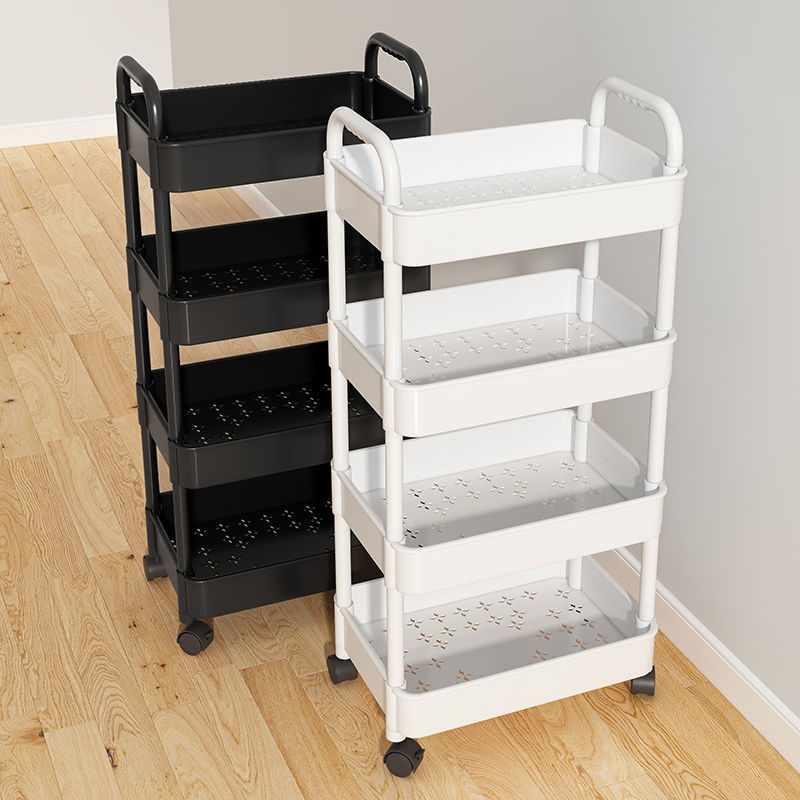 Simple Trolley Storage Rack Kitchen Floor-Standing Bedroom Multi-Layer Baby Mobile Bathroom Toilet Storage Storage Rack