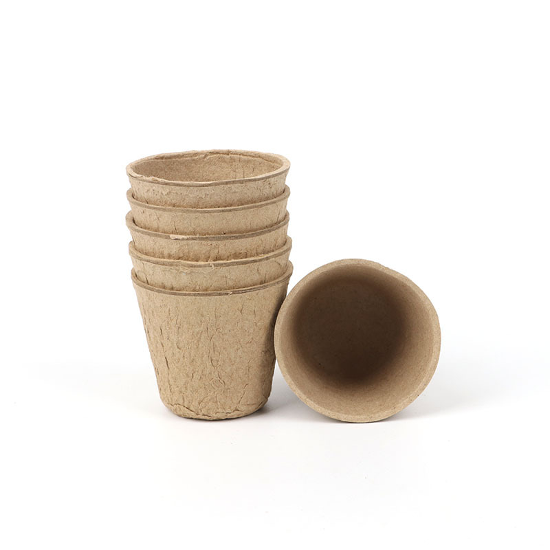 in stock Seedling Cup Degradable Pulp Planting Cup Nutrition Bowl Round Vegetable Breeding Pot Seed Germination Paper Cup