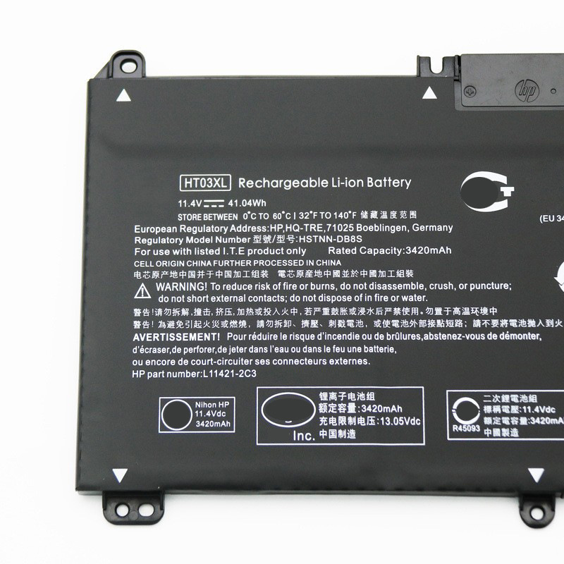 SuItable for HP HT03XL TPN-I130 Q207 Q208 Q209 C135 I130 Laptop Battery