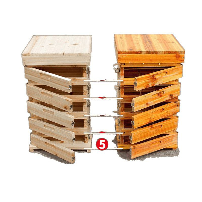 Five-Layer Beehive Box with Thickened Cedar Wood for Wax Boiling, Beekeeping Tools