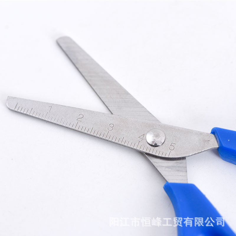 Graded student safety small scissors primary school stainless steel art scissors ruler scissors hand scissors office scissors