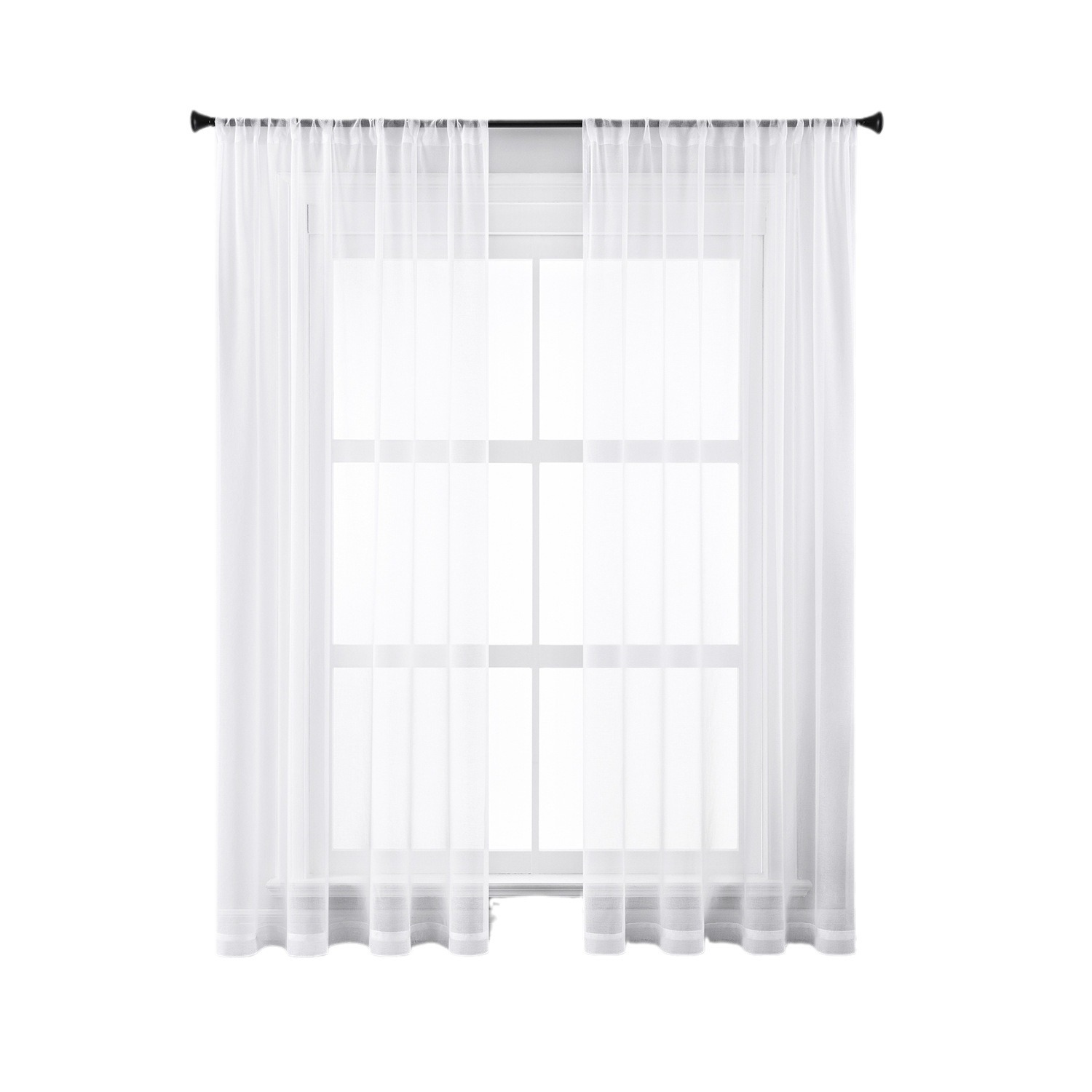 Amazon Independent Station Shopify Finished White Curtains Dropshipping Doli White Tulle Transparent Curtains