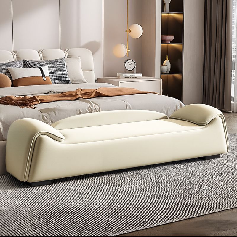 Простой пуф из кожи в виде кота для пар, современная скамья для спальни