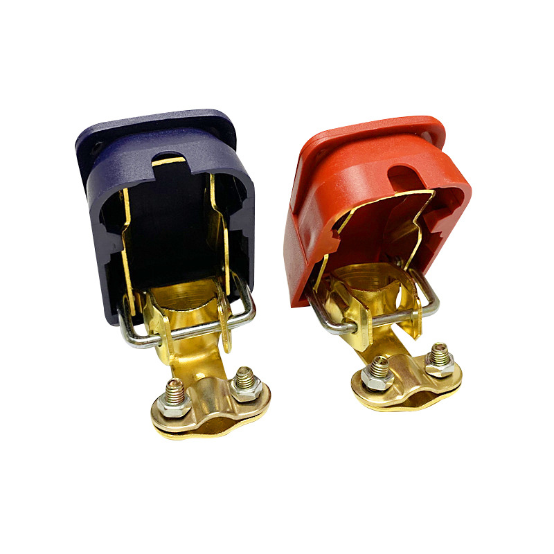 Manufacturers supply battery clip copper end battery power-off protection pile head quick disassembly battery clip