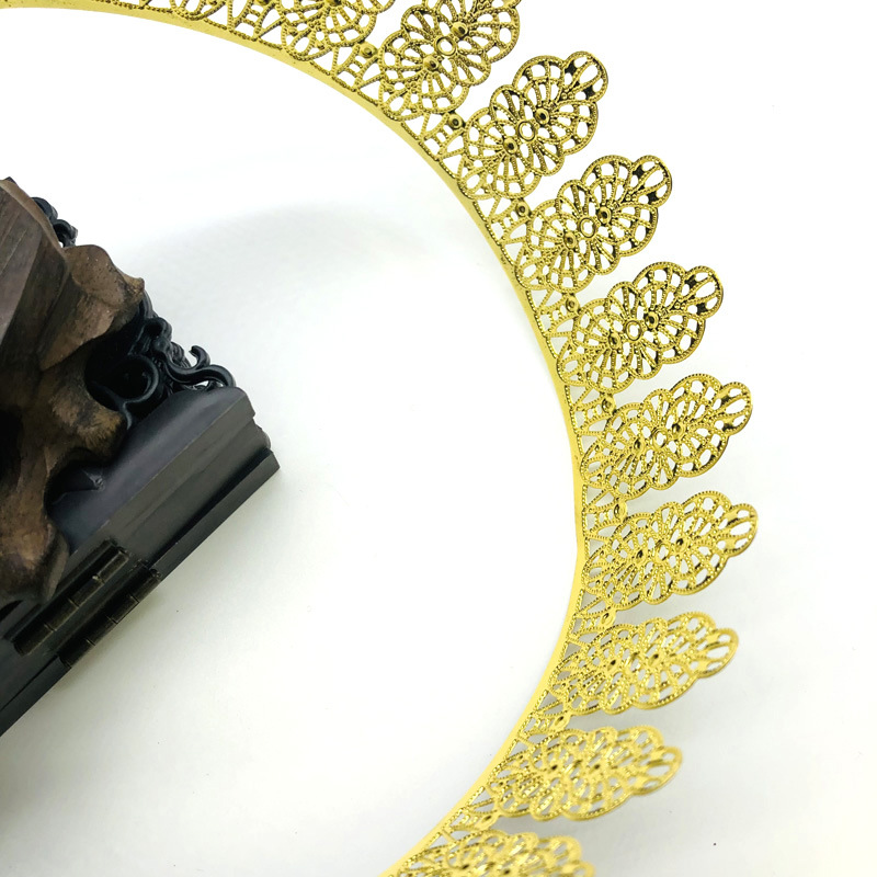 Antique color preserving bride Xiuhe phoenix crown iron lace crown diy Qi Rong hair accessories