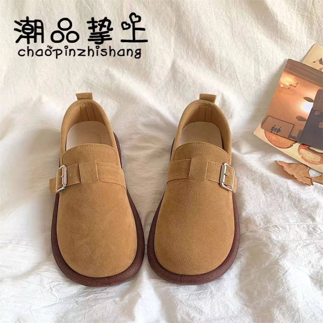 Супер популярные универсальные туфли Birkenstocks для женщин, новые ретро туфли на весну и осень 2024, мягкая подошва, нескользящие туфли-булочки