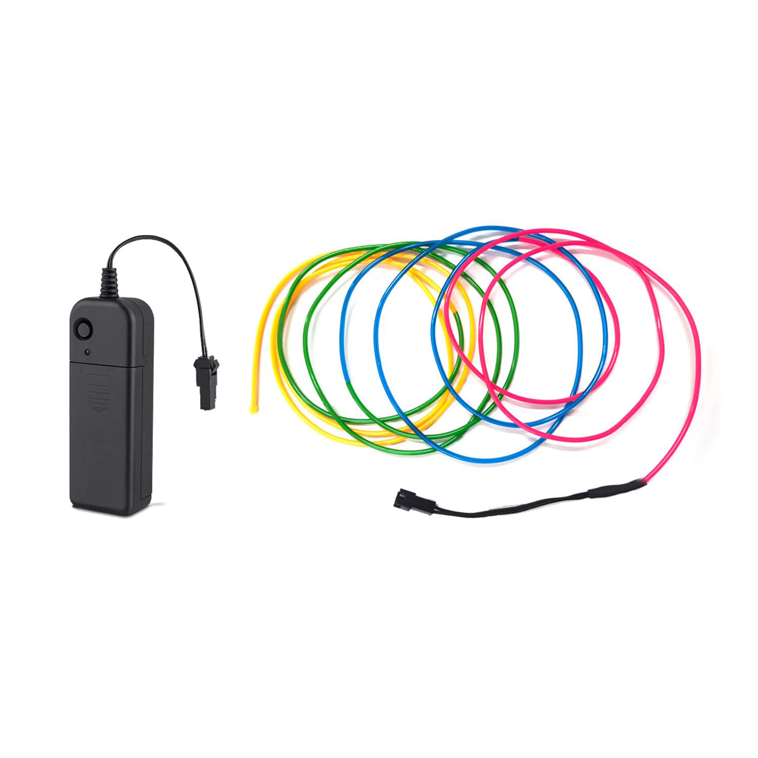 9.9 Feet / 3m Long Multi-Color El Luminous Wire 3V Battery Box Cold Light Wire DIY Glasses and Clothing Suitable for Parties