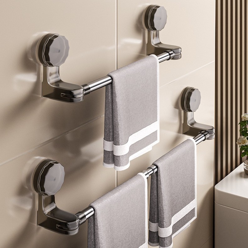 Держатель для полотенец на присосках для ванной без сверления выдвижная полка для полотенец