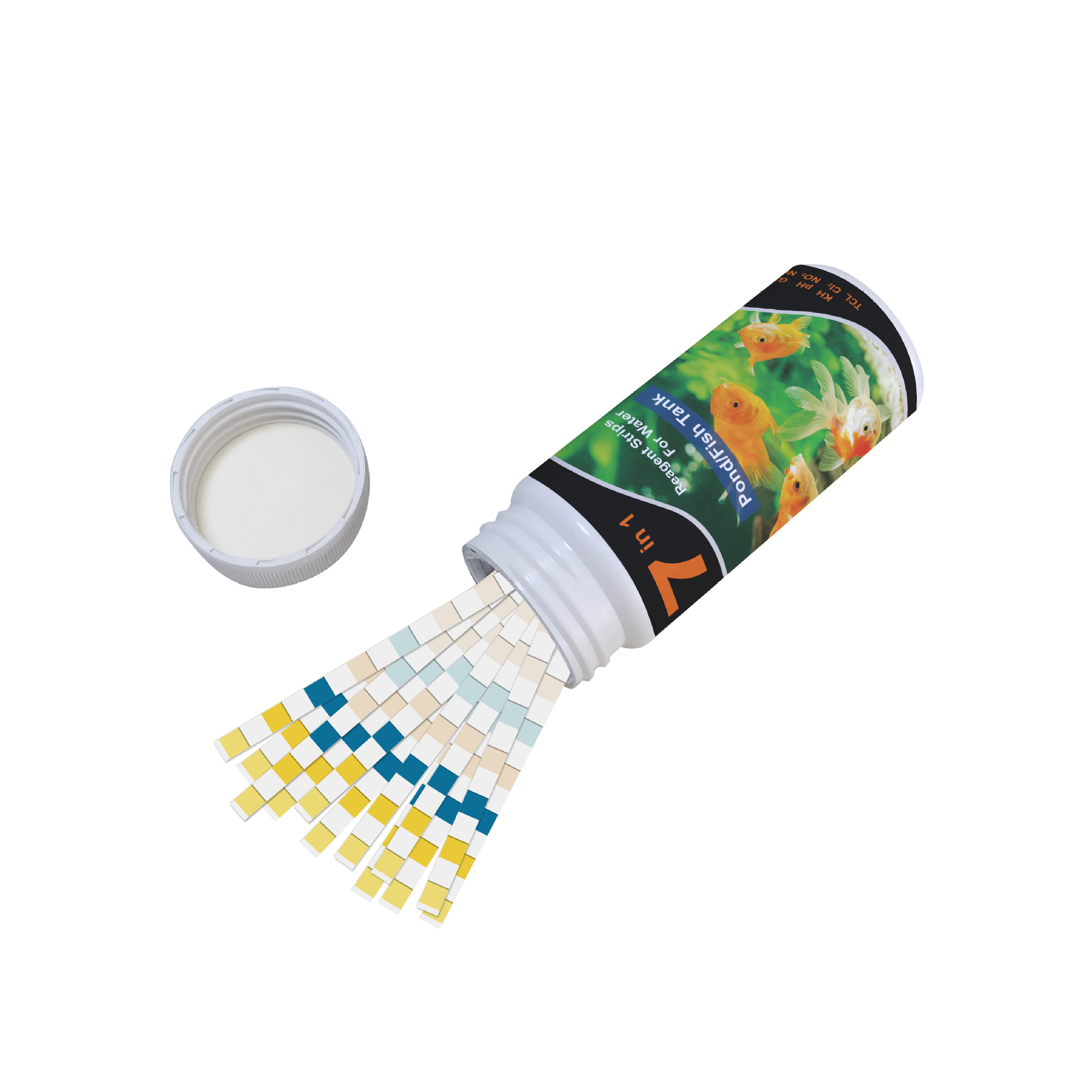 Fish Pond Water 7-in-1 Fish Tank Fish Pond Water Residual Chlorine Hardness Ph Test Paper Strip
