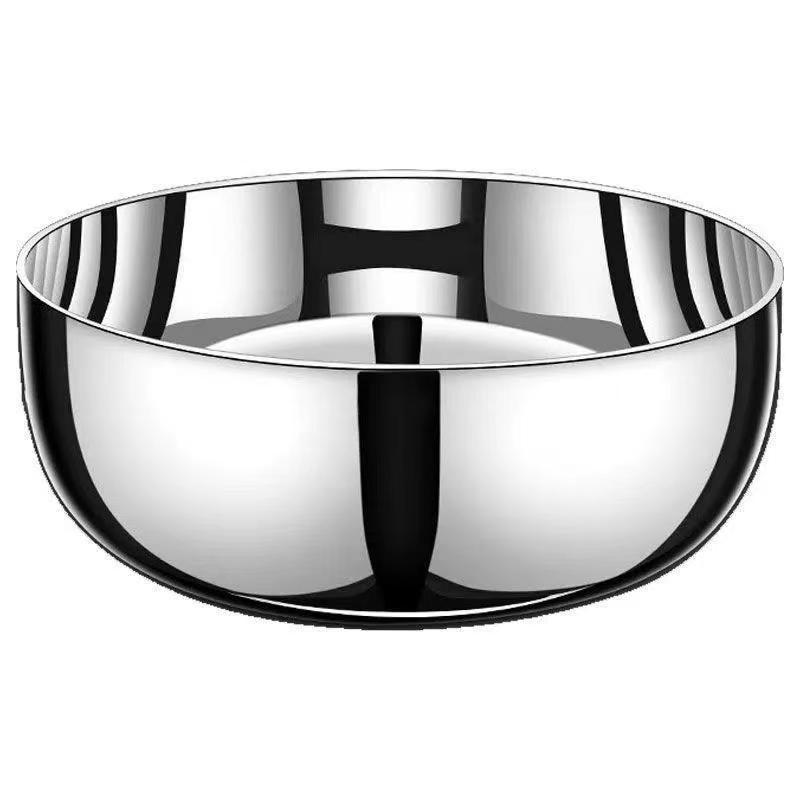 Stainless Steel Basin with Lid Food Grade and Basin Stainless Steel Round Basin Dough Basin Container Egg Beating Basin Household
