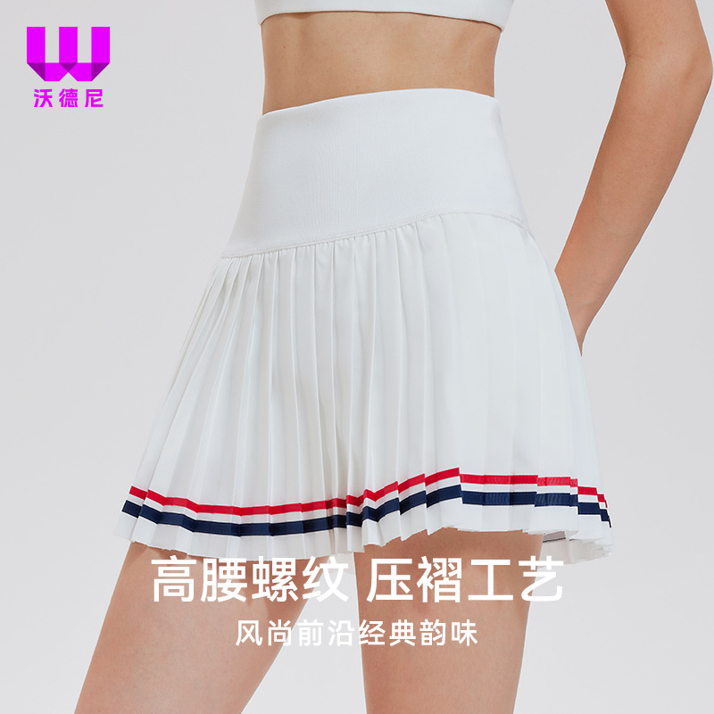Юбка для тенниса женская быстросохнущая спортивная юбка для фитнеса йоги бадминтона с подкладкой А-силуэта модная плиссированная короткая юбка