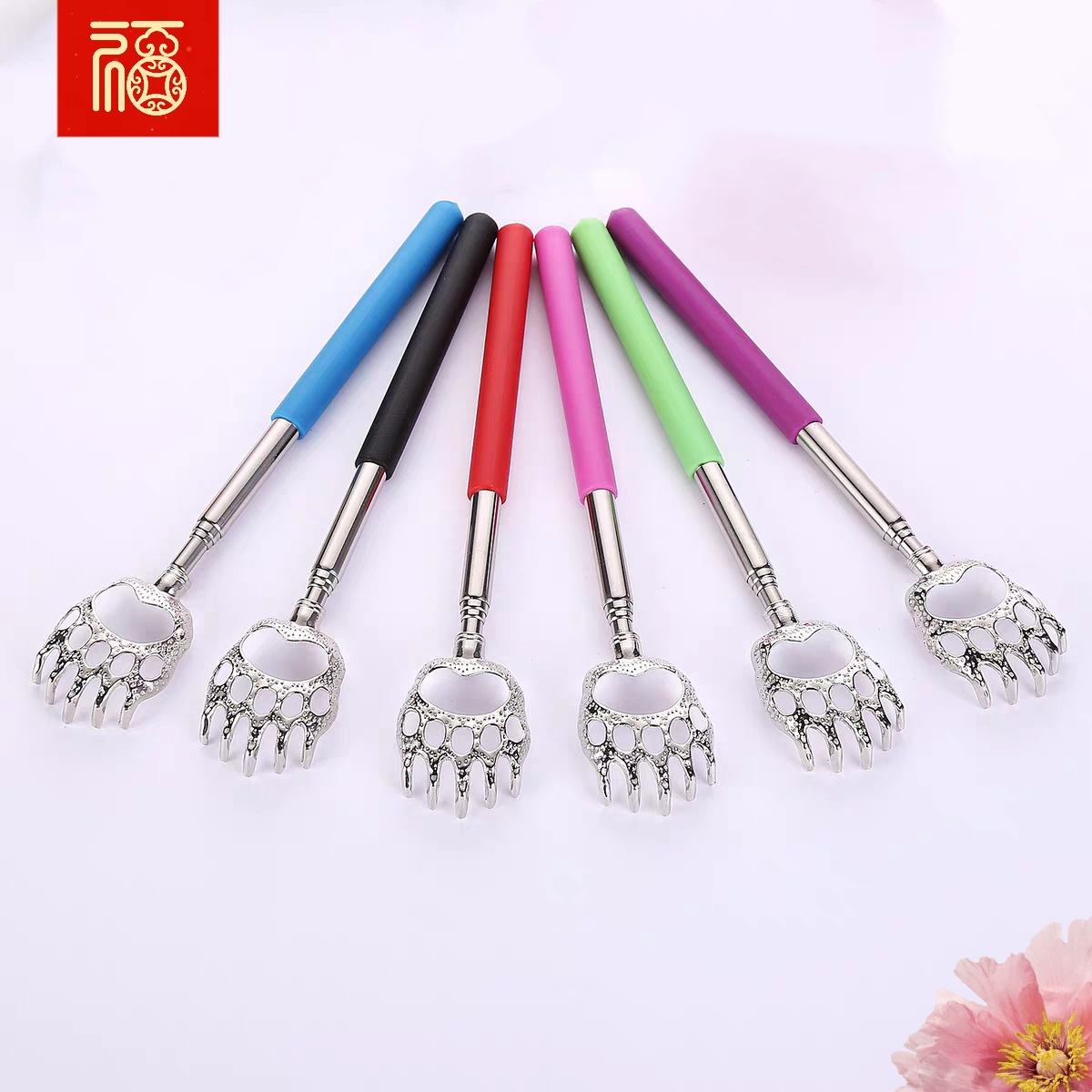 Заводская чесалка для волос в виде медвежьей лапы из нержавеющей стали, телескопический массажер для зуда, не просит о помощи, телескопическая чесалка