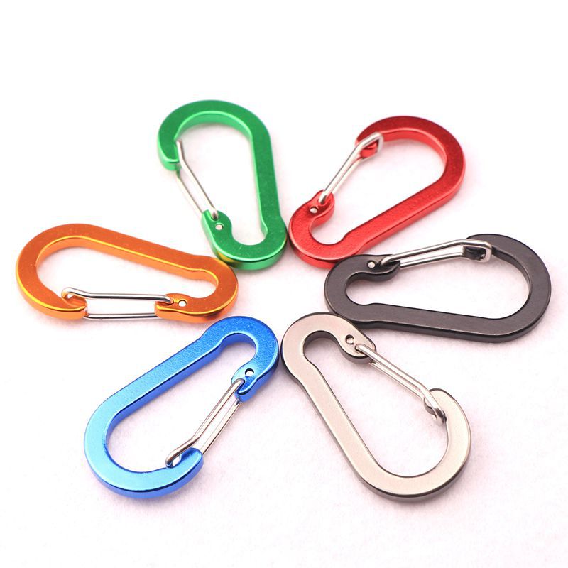 Manufacturer Wholesale No. 5 S-Shaped Buckle Carabiner Stainless Steel Spring Buckle Backpack Aluminum Alloy Gourd Buckle Outdoor Accessories