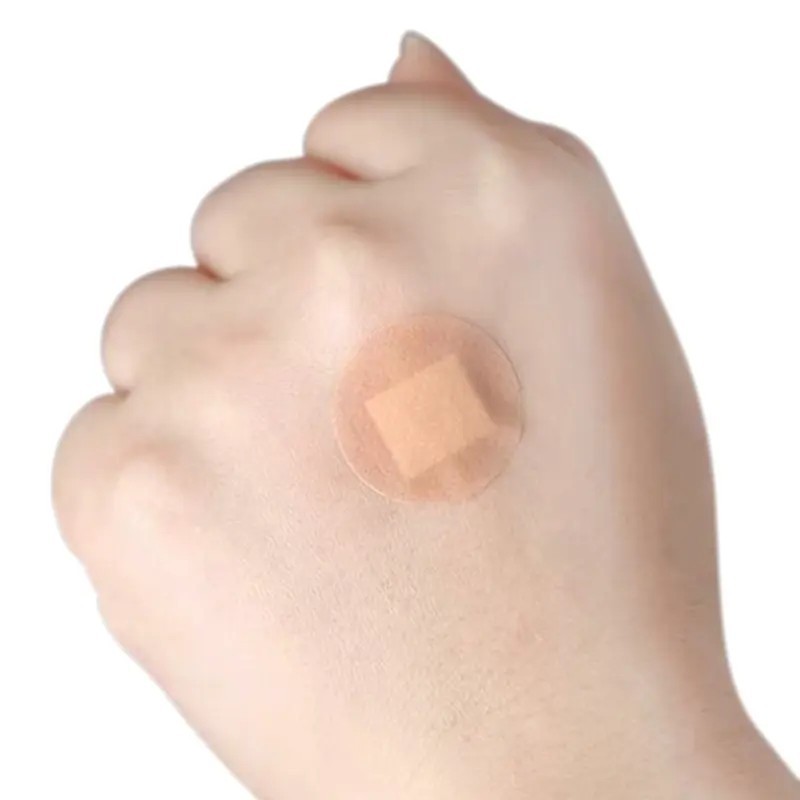 Factory Direct Supply of Round Vaccine Band-aid Waterproof PE Round Band-aid 100 Pieces in Box