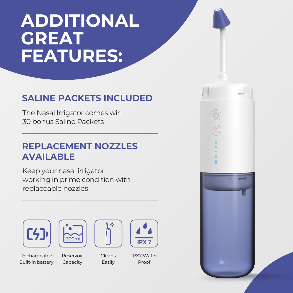 Cross-border new nasal irrigation system sinus irrigator electric nasal irrigator nasal irrigator to relieve sinus discomfort