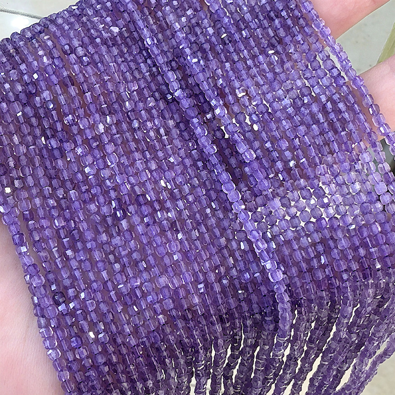 Amethyst Sugar Cube Natural Glue-Free Fortune Energy Stone