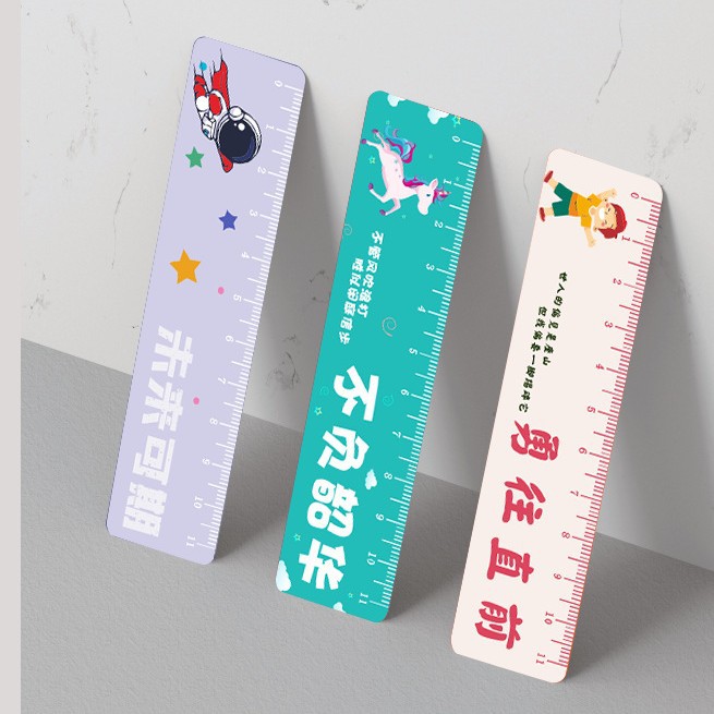 Custom Cartoon Celebrity Magnetic Book Sign Ruler Student Cute Inspirational Text Book Holder Magnetic Ruler Stationery Gift