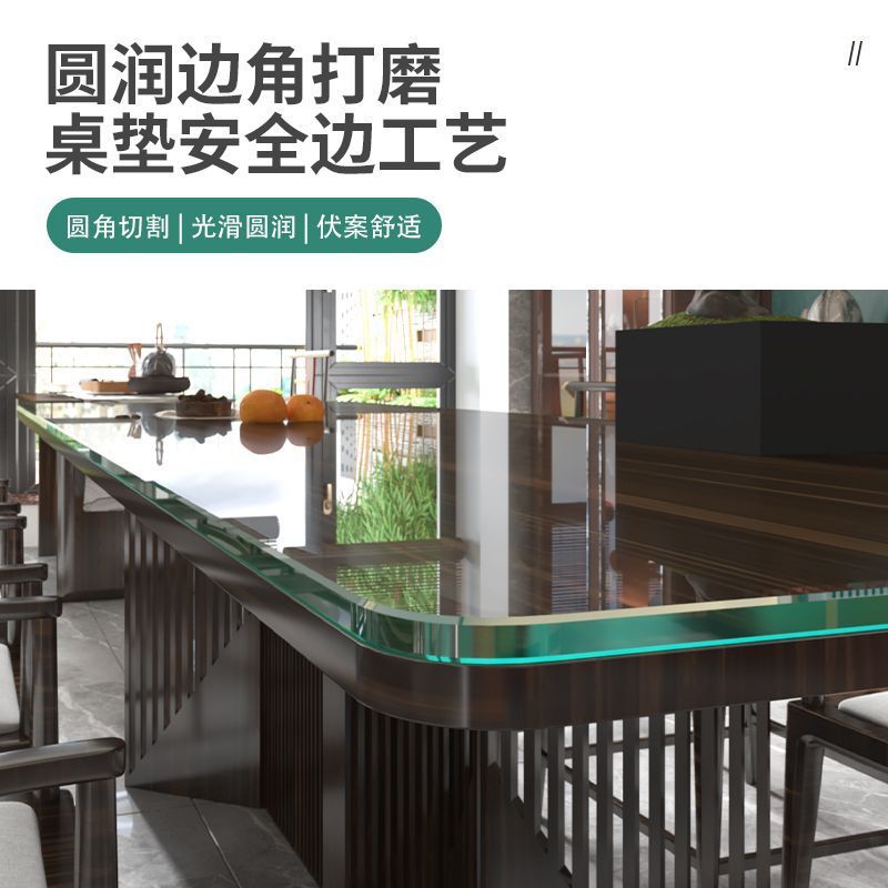 Panel Dining Table Glass Countertop Tempered Glass Tabletop Factory Rectangular Coffee Table Tempered Glass