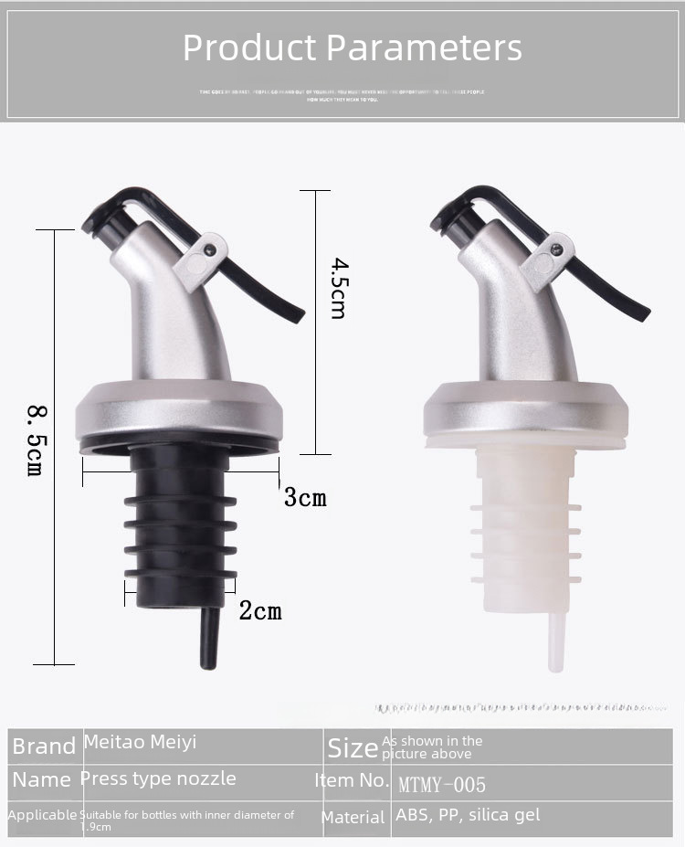 Factory direct oil bottle nozzle oil bottle stopper kitchen Press Guide nozzle plastic oil pouring nozzle oil bottle cap soy sauce pot stopper