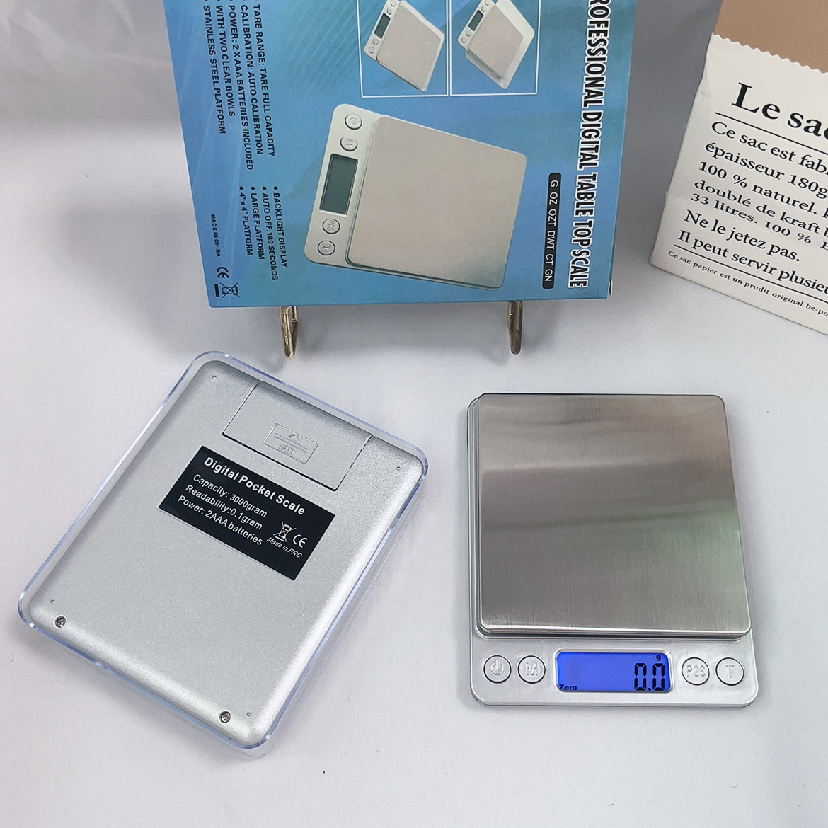 Wholesale i2000 Kitchen Scale 0.01g Mini Jewelry Scale Baking Scale Portable Gram Scale Stainless Steel Digital Scales