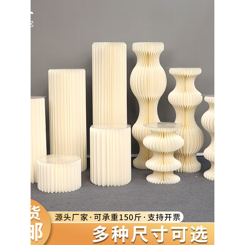 Складные реквизиты для свадебного стола, подставка для бумажного дисплея, украшения в виде колонн и цилиндров