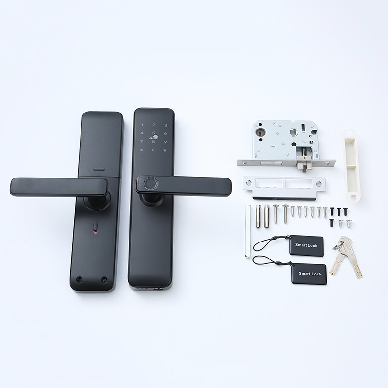 Foreign Trade Cross-border Apartment Hotel Card Lock app Remote Smart Fingerprint Lock Wooden Door Bluetooth ttlock Fingerprint Lock