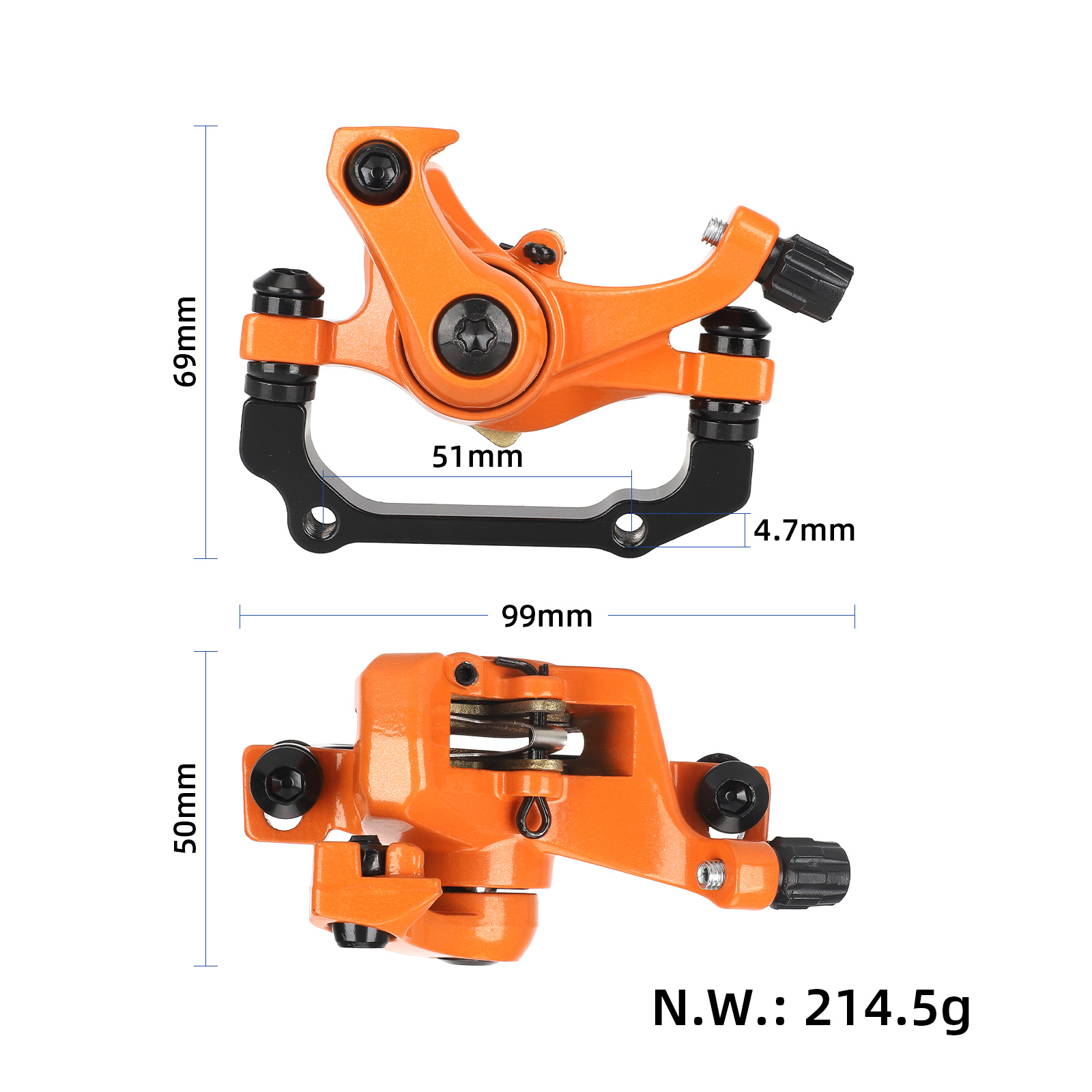 Suitable for Kukiring4 Electric Scooter Original Spare Parts Rear Disc Brake Base Brake Caliper