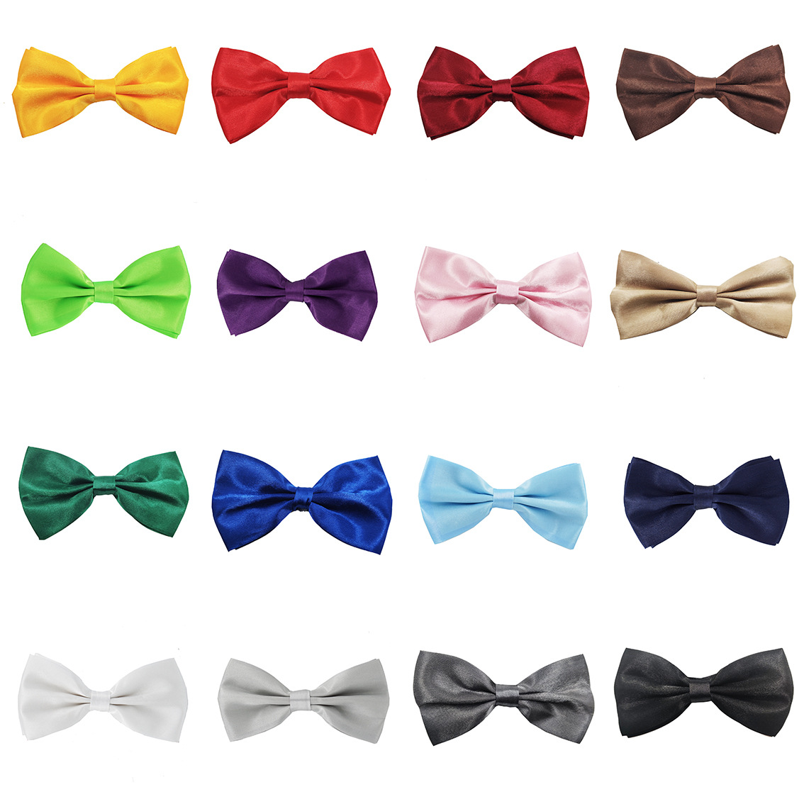 Сатиновая бабочка бабочка конфетного цвета однотонная яркая повседневная взрослая свадебная оптовая продажа