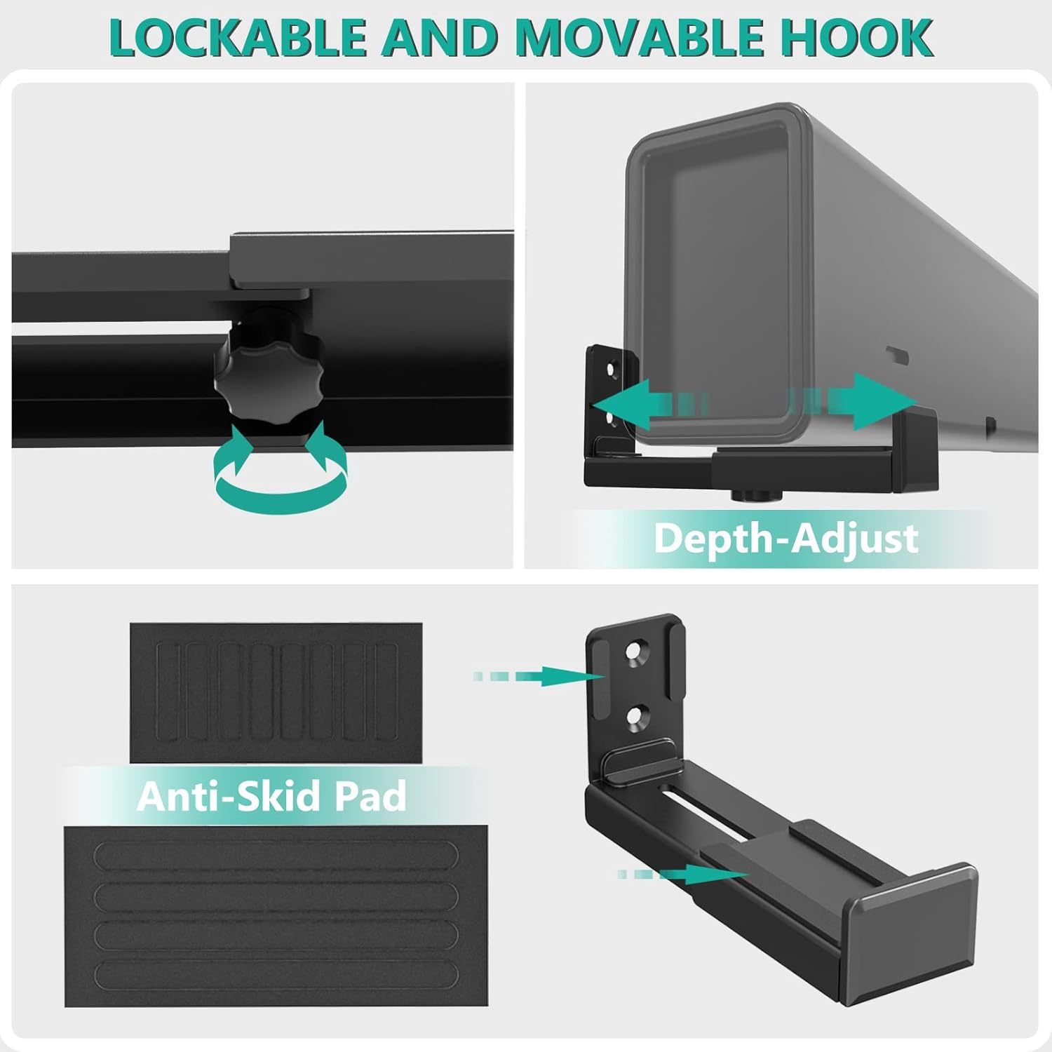 Amazon Cross-Border New Long Strip Wall-Mounted Speaker Bracket Cross-Border Movable Speaker Metal Bracket
