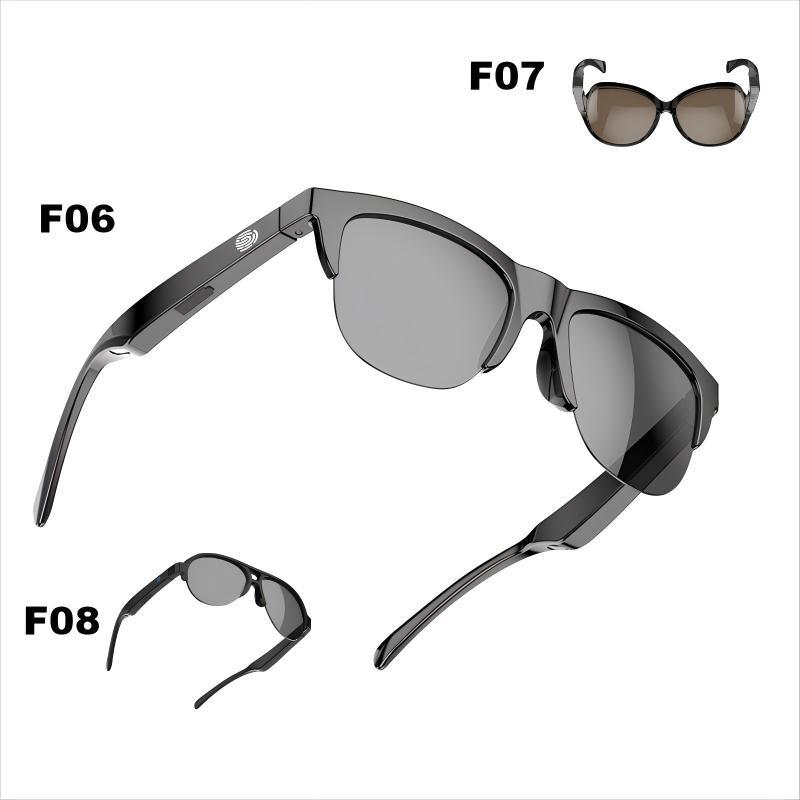 Smart bluetooth glasses F06F07F08 in stock supply wireless bluetooth headset bone conduction bluetooth headset