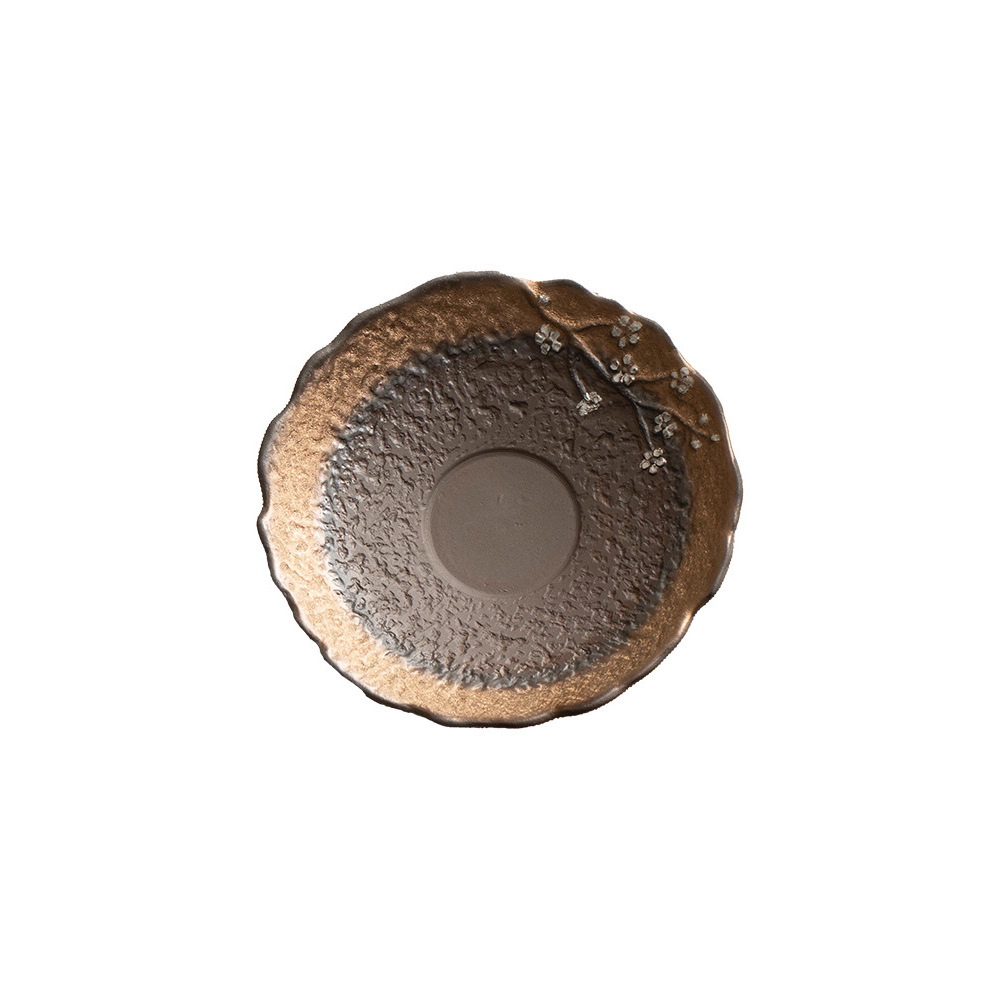 Rough Pottery Unglazed Dry Tea Tray Tea Table Water Storage Chinese Retro Household Base Pot Holder Tray Pot Holder Fruit Plate