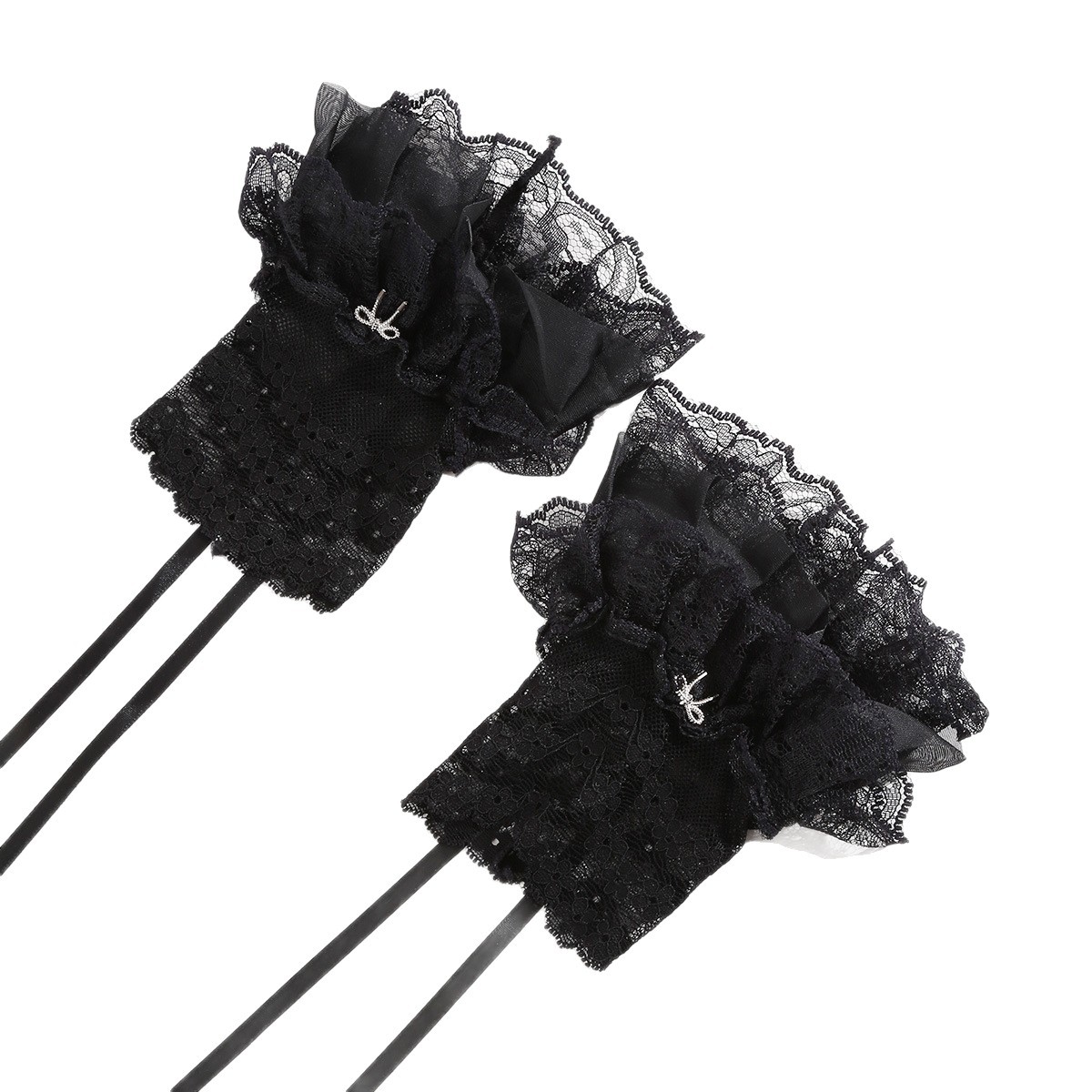 Lolita Lace Arm Sleeves Lolita Sexy Sleeves Women's Korean Style Gloves Bell Sleeves Bow