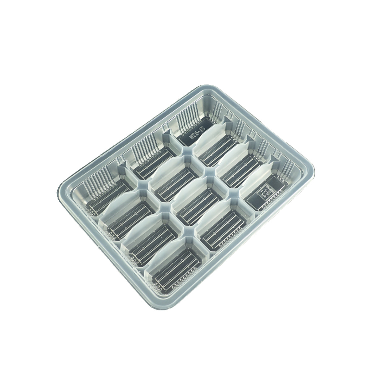Disposable Dumpling Box, Special Dumpling Box, Take-Out Packaging Box, Commercial Compartmentalized Thickeneded Environmentally Friendly Plastic Fast Food with Lid