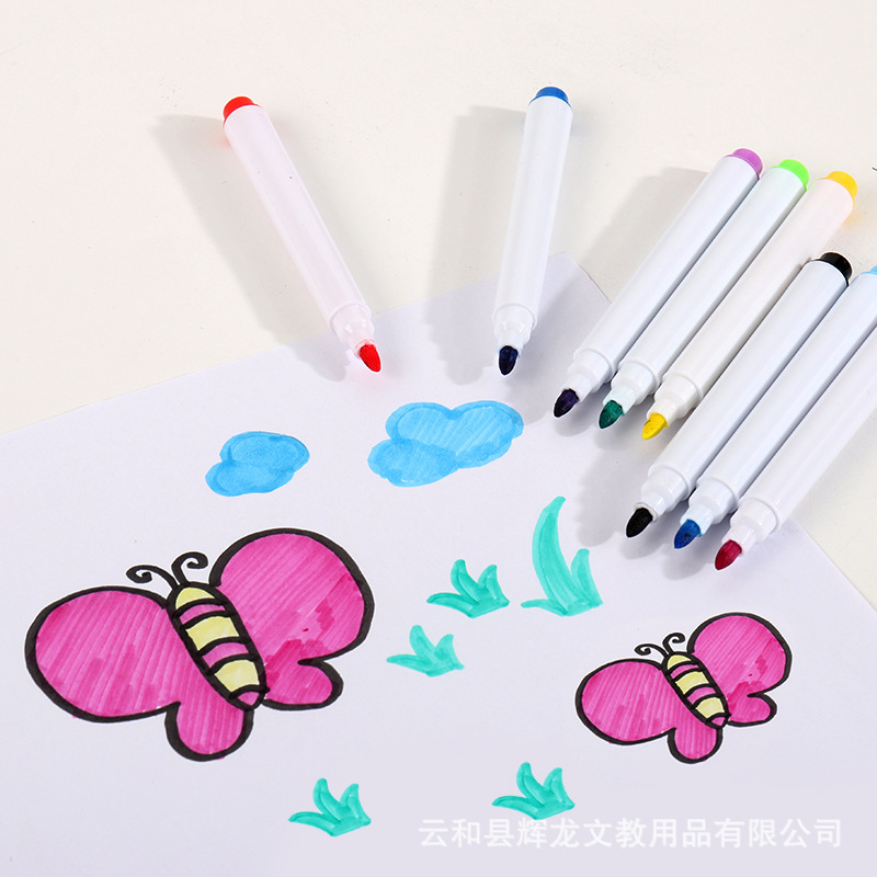 Manufacturer Wholesale Mini Whiteboard Pen Erasable Color Children's Painting Water-Based Marker Creative Fun Painting Marker Pen