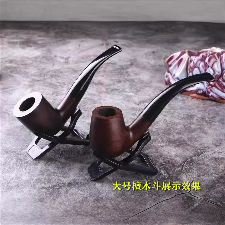 Hewang Smoking Set Briar Wood Pipe Bracket Ebony Pipe Base X-Shaped Plastic Pipe Rack Foldableing Pipe Rack