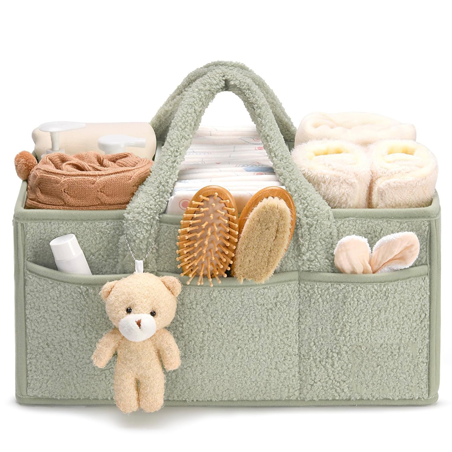 Plush Baby Diaper Storage Bag Diaper Storage Bag Large Capacity Travel Mommy Bag