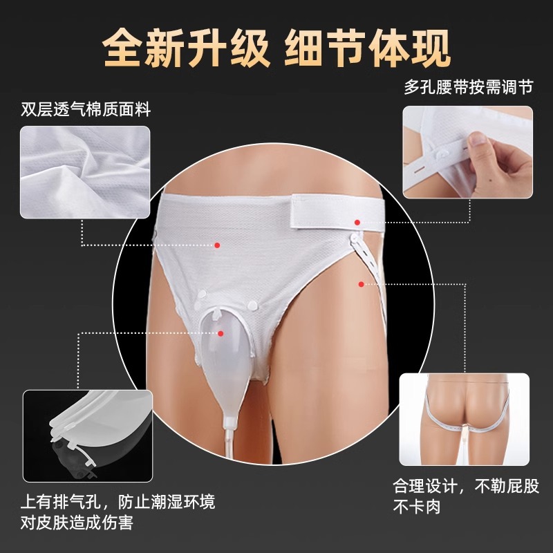 Wearable Urine Collector Catheter Catheter Men Women Elderly Bedridden Urine Collection Bag Silicone Ureterator
