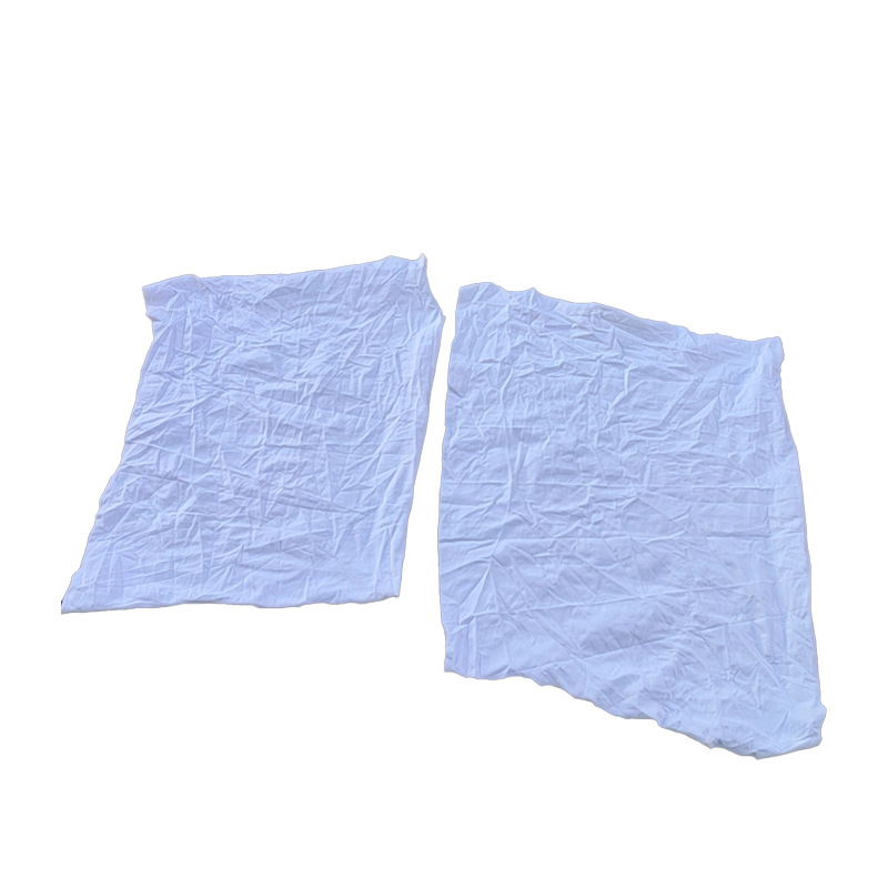 White Lint-Free Industrial Machine Wiping Cloth, Cotton Industrial Rag, Machine Wiping Cloth That Absorbs Oil and Water, Standard White Cotton Rag