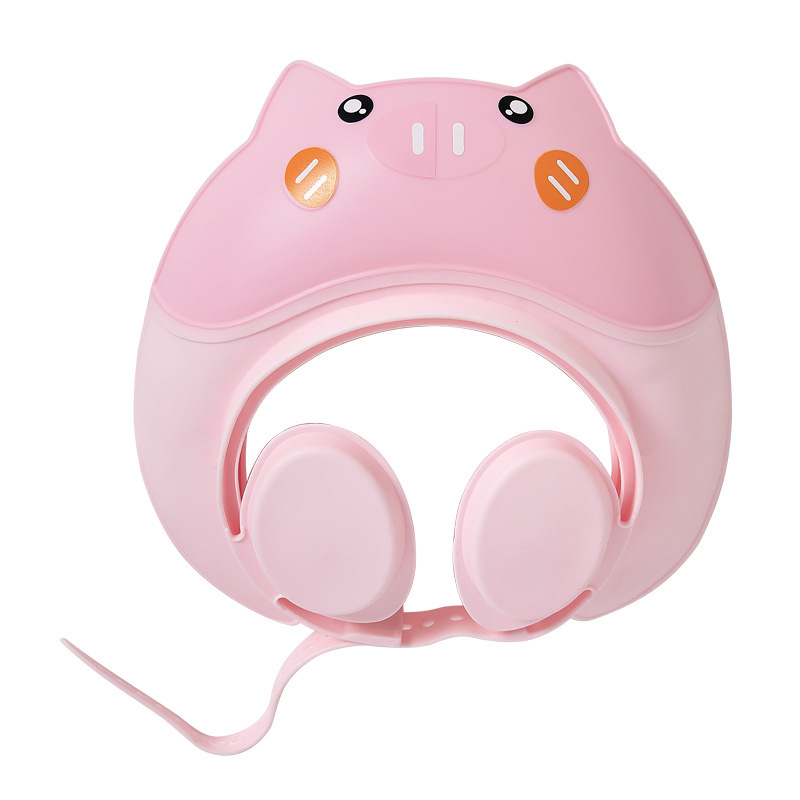Baby Shampoo Artifact Children's Waterproof Shower Cap Adjustable Integral Soft Rubber Ear Protection Baby Shower Water Resistant Shampoo Cap