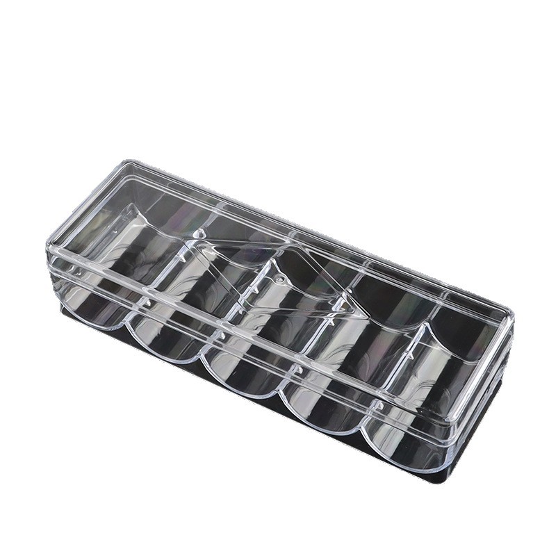 Can hold 100 chip box Texas Hold'em transparent card plate chip rack integral coin storage box