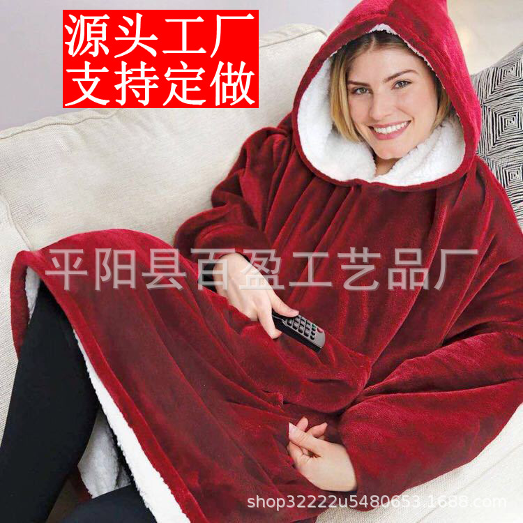 Уютный капюшонный свитер-пуловер, флисовая одежда для дома и улицы