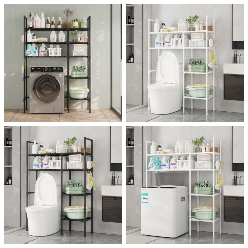 Стеллаж большого объема для хранения над стиральной машиной, многоуровневый стеллаж для ванной с подлокотниками
