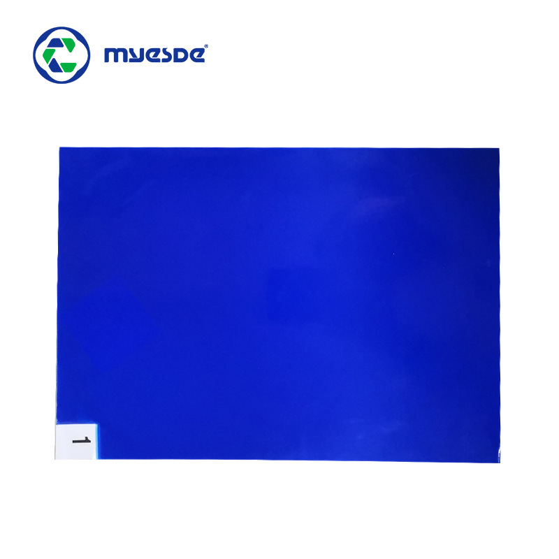 Factory direct 600mm * 900mm tearable dust pad anti-static dust removal floor glue blue dust pad
