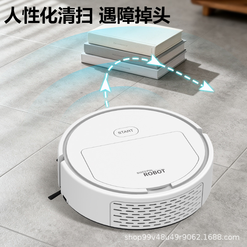 Cross-Border Temu Hot Selling Smart Mini Fully Automatic Household Sweeping Robot Pet Hair Suction Vacuum Cleaner Wholesale