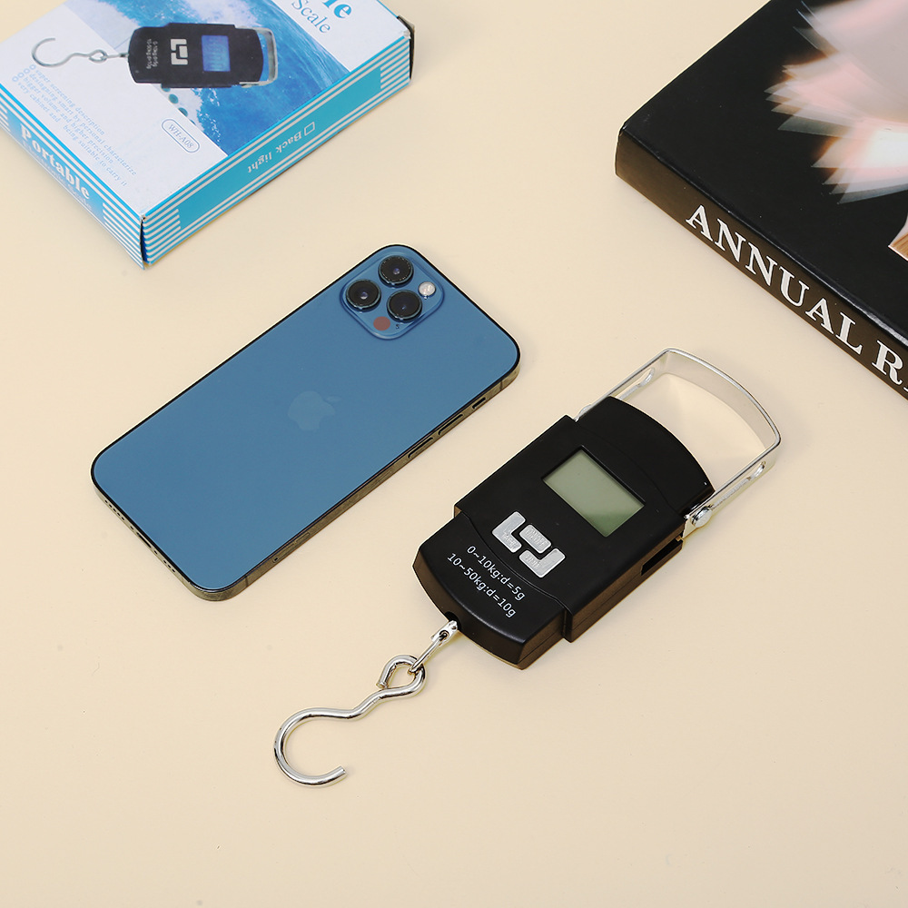 Manufacturer Supplies Portable Scale 50kg Fishing Scale Portable Handheld Scale Electronic Scale Hook Scale Small Food Electronic Scale