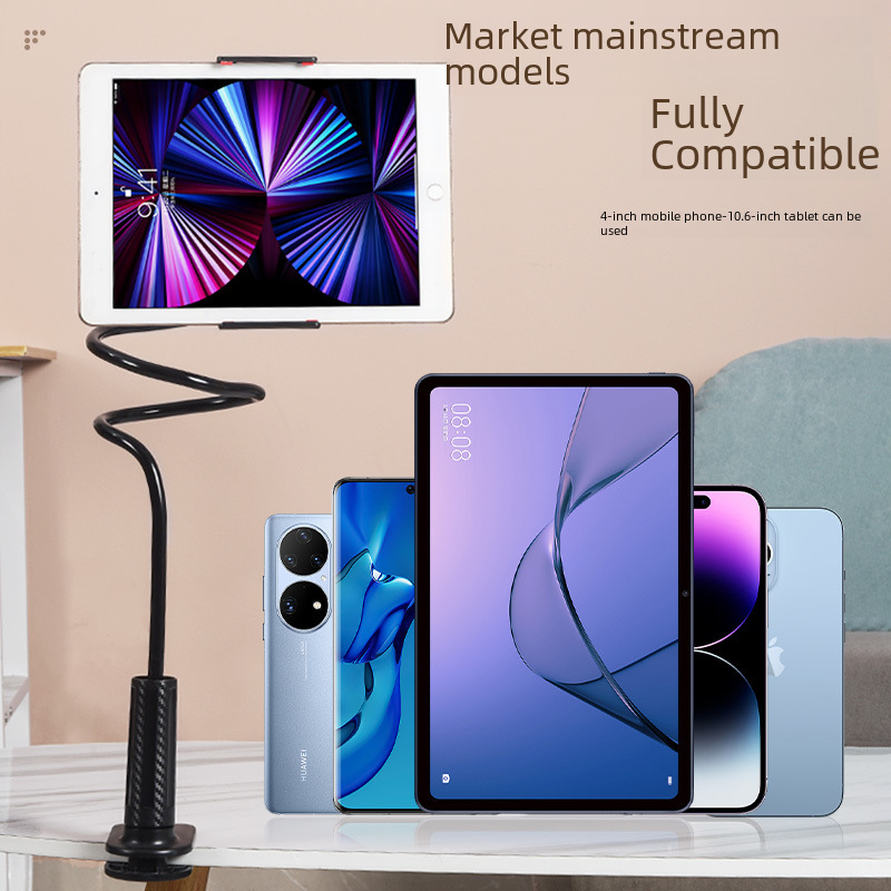 Spiral Base Lazy Mobile Phone Rack Bed Drama Artifact Bedside Flat Bracket Dormitory Watch Live Mobile Phone Bracket