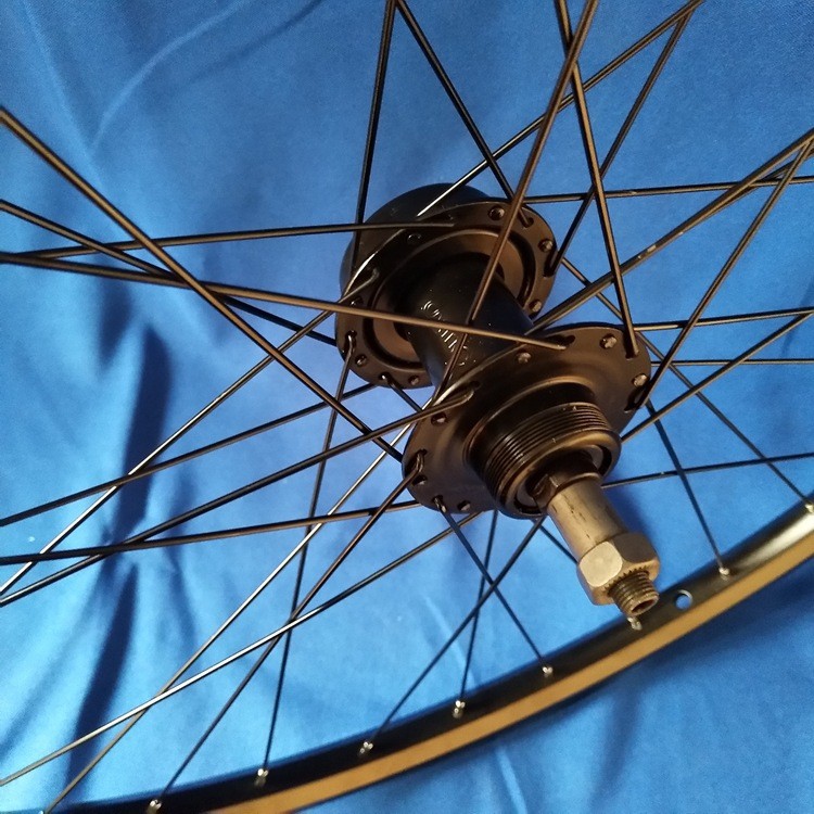 Mountain bike 24-inch rotary wheel set double-layer aluminum alloy 319 wheel set Iron hub aluminum alloy wheel set