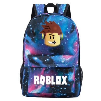 Cross-Border Roblox Game Merchandise Starry Sky Backpack for Men and Women, Laptop Bag, High School Student Backpack with Lightning Pattern