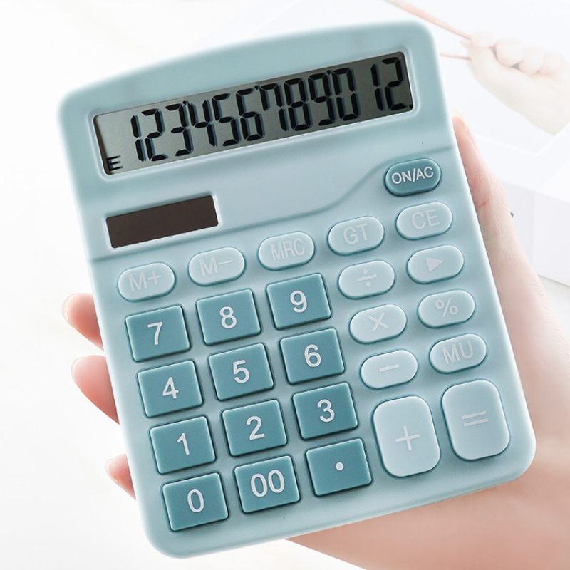 Настоящий солнечный калькулятор с 12-значным дисплеем, финансовый офисный калькулятор для студентов, оптовая продажа бизнес-калькуляторов